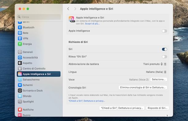 Attivare Apple Intelligence su Mac