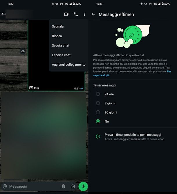 Nascondere contatti frequenti su WhatsApp