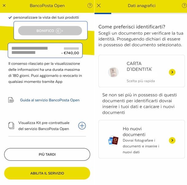 Come accedere a BancoPosta Open