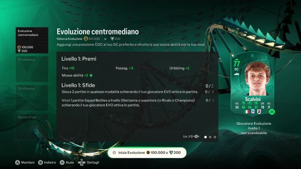 Come funzionano le evoluzioni su FC