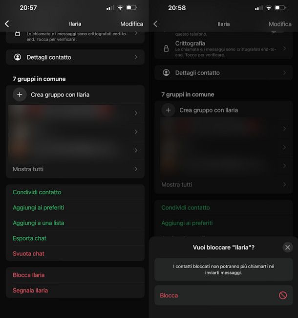 Bloccare su iOS
