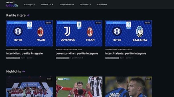 Mediaset Infinity partite gratis