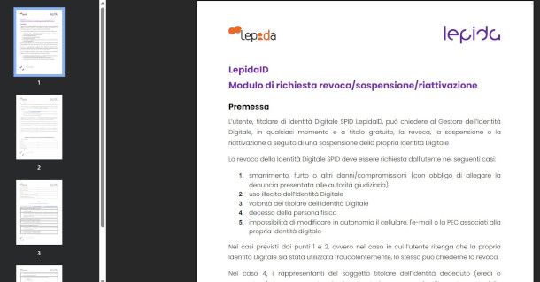 modulo riattivazione Lepida