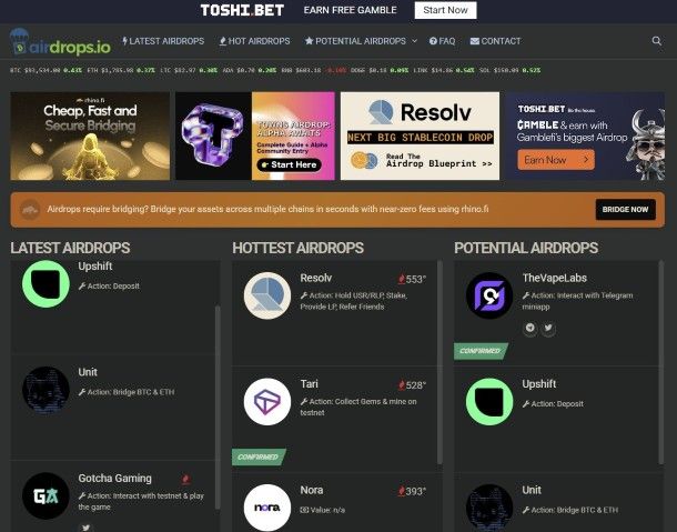 Airdrops