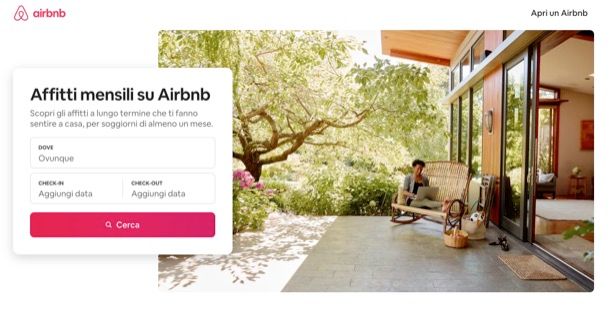 Airbnb affitti mensili