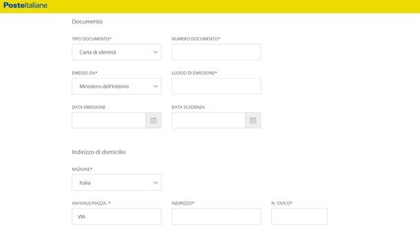 Come modificare il documento dello SPID Poste