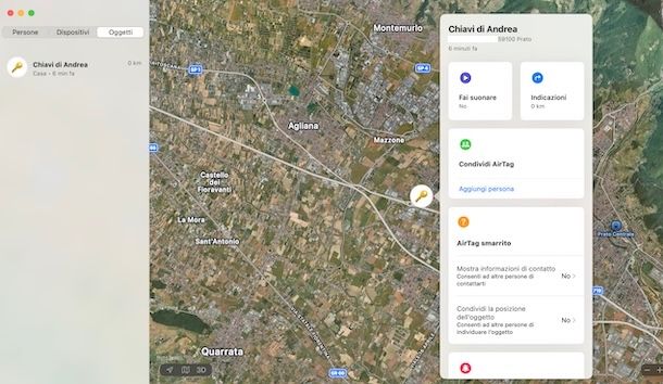 App Dov'è su Mac