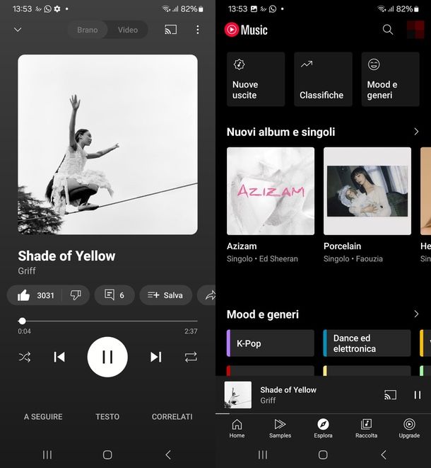 YouTube Music app
