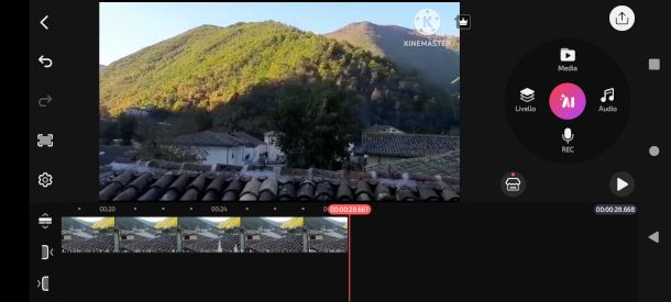 caricamento video su app Kinemaster