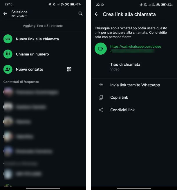 Come fare videochiamate con più persone su WhatsApp