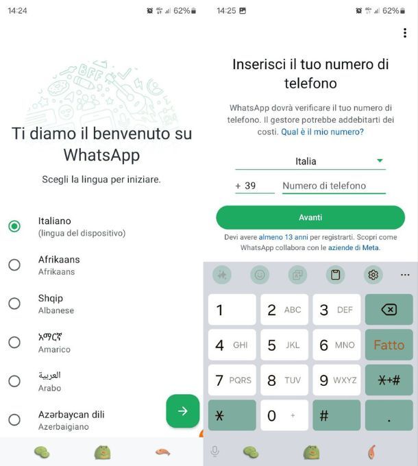 whatsapp primo accesso