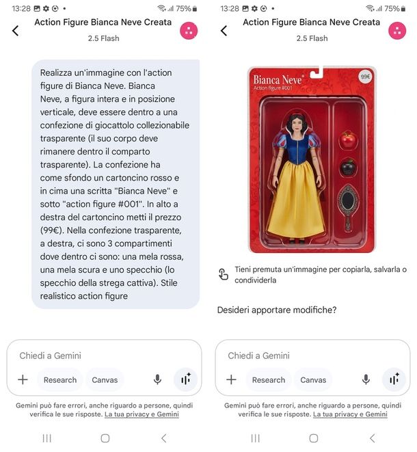 Come creare action figure senza ChatGPT — Gemini