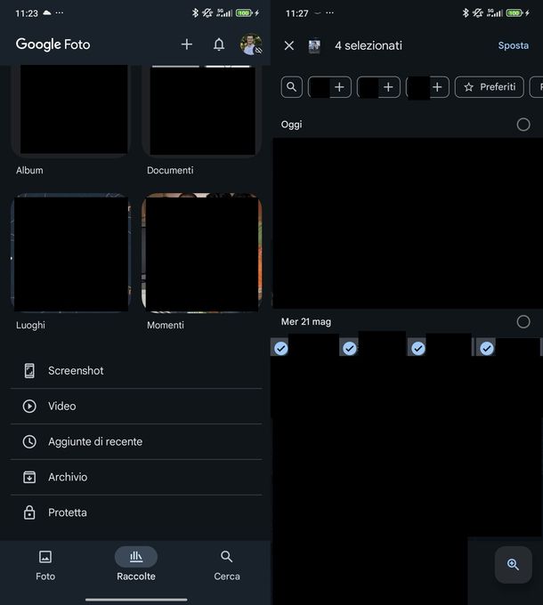 Creare album foto con password Android