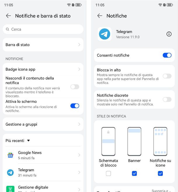 Come togliere le notifiche dal blocco schermo Huawei