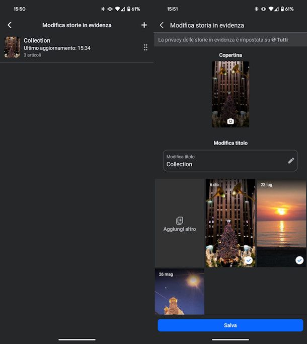 Modificare foto in evidenza su Facebook da app