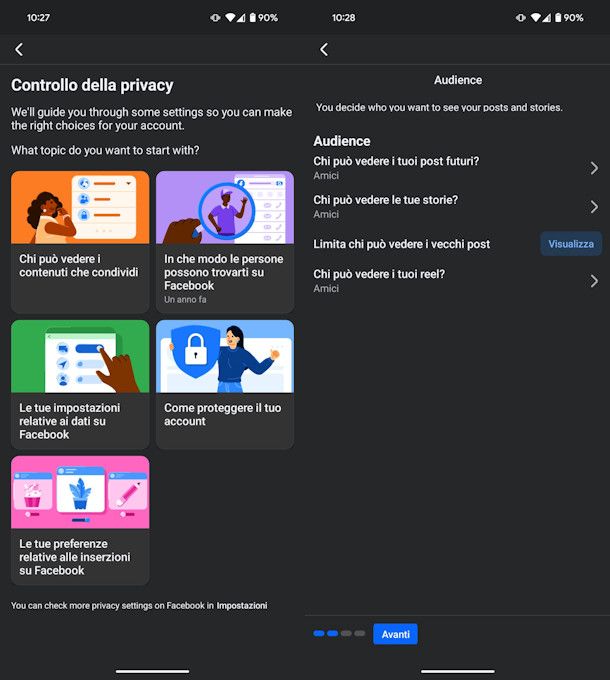 Bloccare una bacheca su Facebook da app