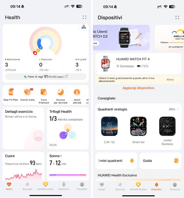 Associare l'orologio Huawei