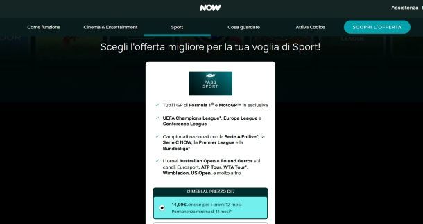 NOW Pass Sport