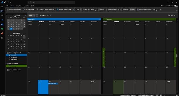 Come vedere calendario colleghi Outlook 