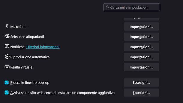 Togliere popup Mozilla Firefox Windows
