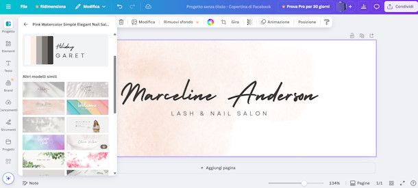 Creare copertina Facebook online