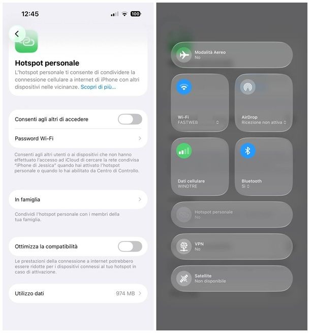 Come collegare il telefono al tablet: Apple iPhone