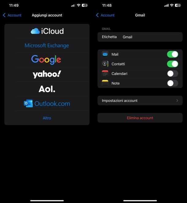Sincronizzare contatti iPhone Gmail