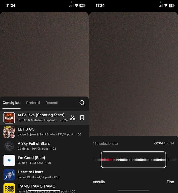 Tagliare una canzone su TikTok