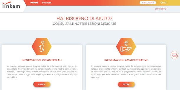 Supporto Linkem