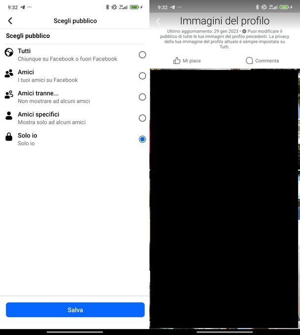 Bloccare foto profilo Facebook Android