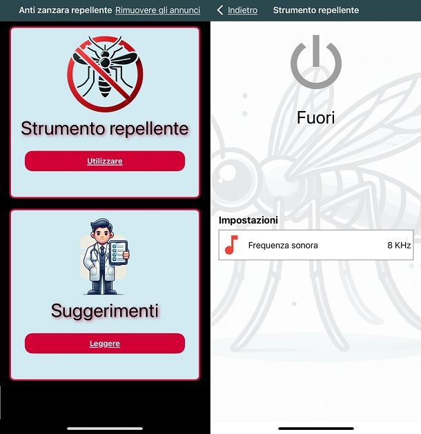 App per le zanzare
