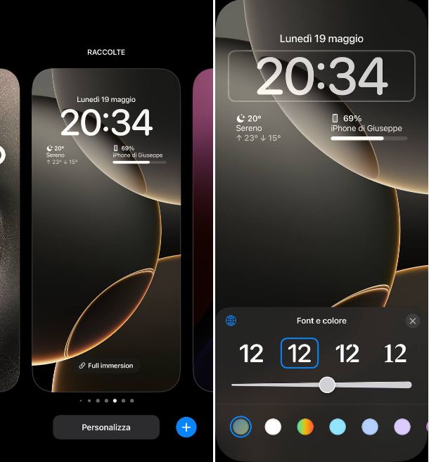 Come mettere l'orologio sulla schermata di blocco iPhone