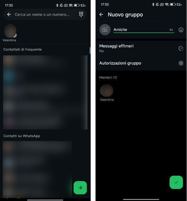 Come segnare un gruppo di amiche su WhatsApp
