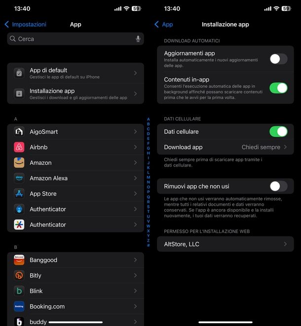 Bloccare aggiornamenti app iOS