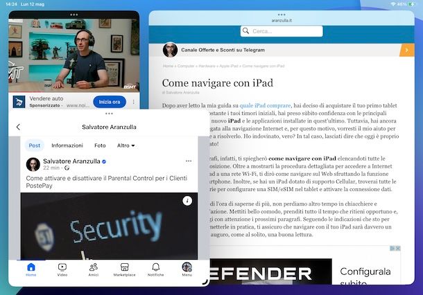 Usare Stage Managere su iPad