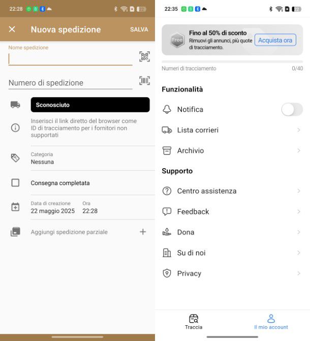 App di tracking