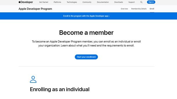Apple Developer Program iOS