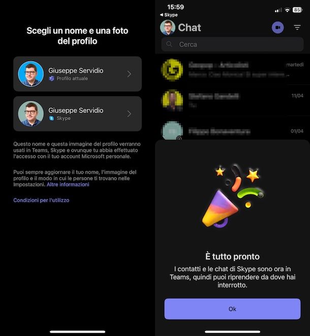 Passare da Skype a Teams free