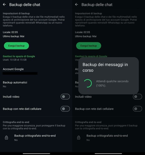 Come salvare chat WhatsApp su Android