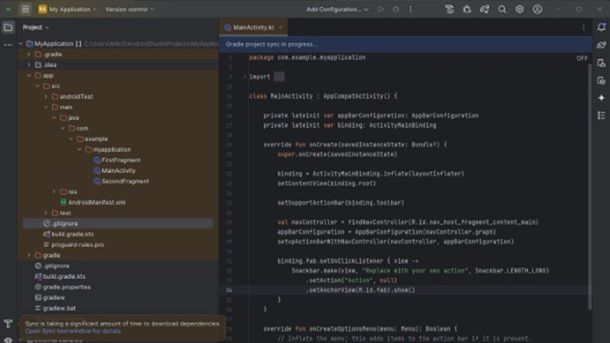 Android Studio app creazione