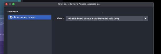 Riduzione rumore OBS