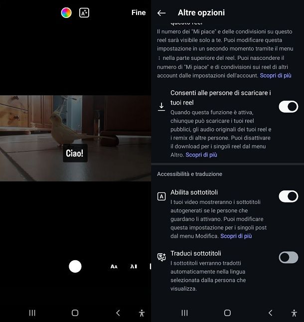 Come mettere i sottotitoli su Instagram
