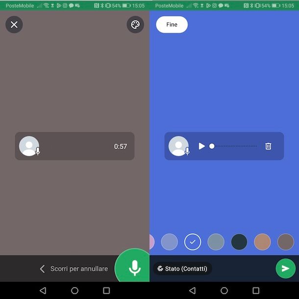Personalizzare stato WhatsApp