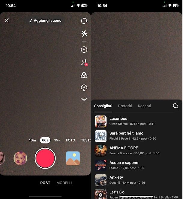 Trovare una canzone su TikTok