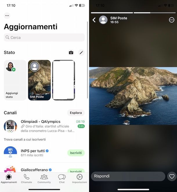 Vedere lo stato di WhatsApp degli altri