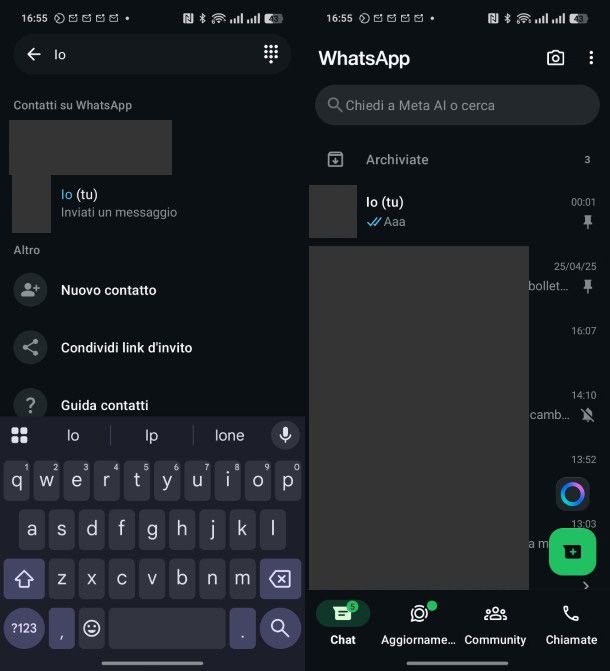 Chat con sé stessi