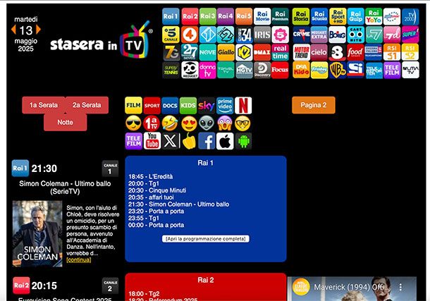 Stasera in TV