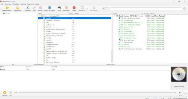 interfaccia MusicBrainz Picard