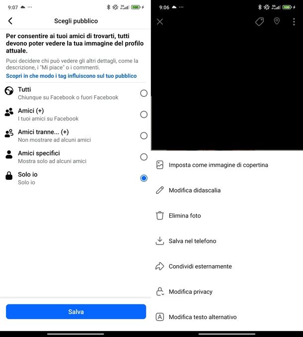 Bloccare foto profilo Facebook Android