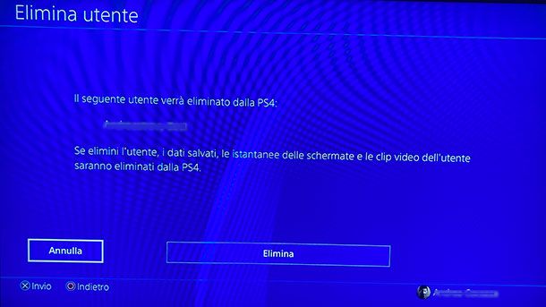 Come eliminare un account su PS4